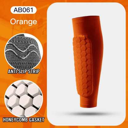 Football Shin Guard Sleeve with Foam Padding & Compression