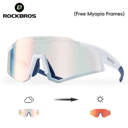 ROCKBROS Photochromic Cycling Glasses – UV400 Sunglasses for Men & Women