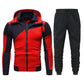 Men's Spring Two-Piece Tracksuit – Double Zipper Hoodie & Sweatpants Set