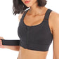 Women’s Front-Zip Sports Bra – Adjustable, Shockproof, Plus Size
