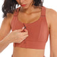 Women’s Front-Zip Sports Bra – Adjustable, Shockproof, Plus Size
