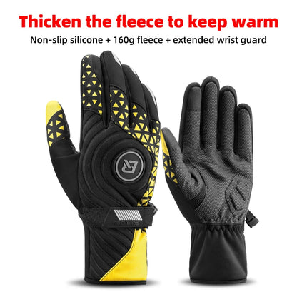 ROCKBROS Winter Cycling Gloves – Thermal, Windproof, Touchscreen