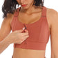 Women’s Front-Zip Sports Bra – Adjustable, Shockproof, Plus Size