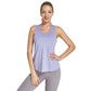 Women's Sleeveless Quick-Dry Yoga Top – Breathable Loose Fit Workout Shirt