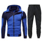 Men's Spring Two-Piece Tracksuit – Double Zipper Hoodie & Sweatpants Set
