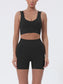 Women’s 2-Piece Summer Outfit – Sleeveless Crop Top & High-Waisted Shorts Set