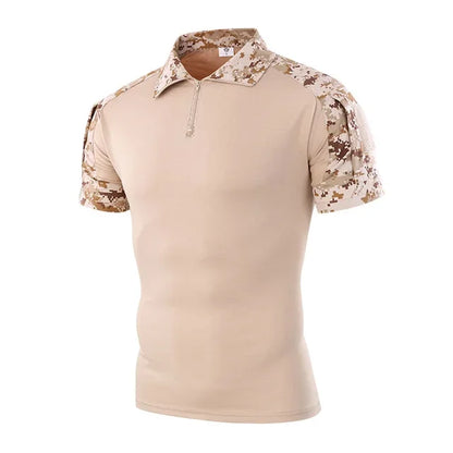 Men's Camouflage Tactical Shirt – Quick-Dry Outdoor Army Tee