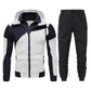 Men's Spring Two-Piece Tracksuit – Double Zipper Hoodie & Sweatpants Set